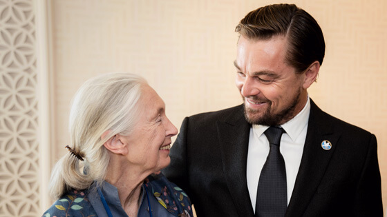 Jane Goodall & Leonardo DiCaprio